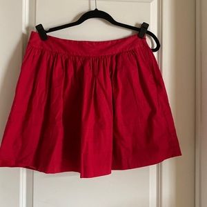 Banana Republic Red pleated skirt size 10p